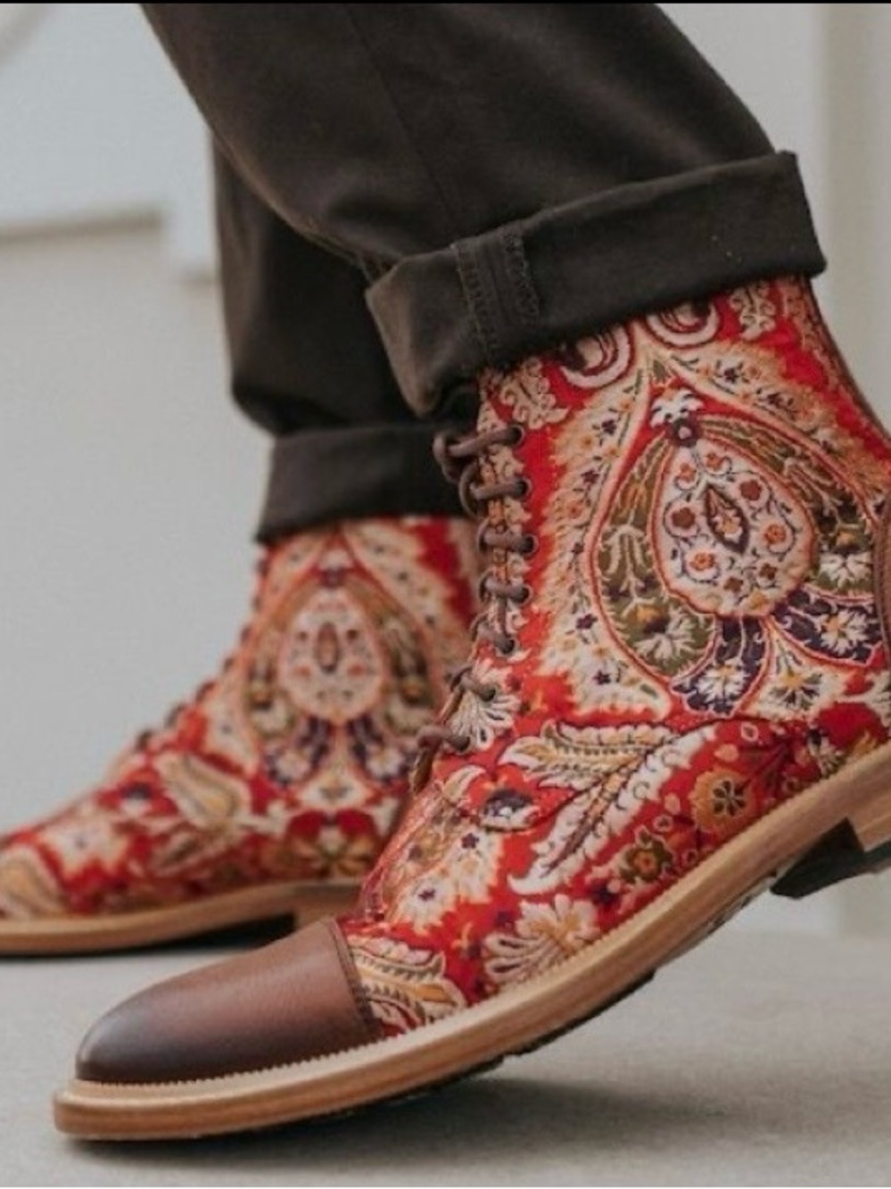 Men's Taft Boot in their Red Paisley style Jack Boot